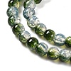 Transparent Crackle Baking Paint Glass Beads Strands DGLA-T003-01B-M-3