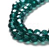 Faceted(32 Facets) Electroplate Glass Bead Strands X-EGLA-R015-4mm-13-3
