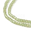 Natural Gemstone Cube Beaded Necklace for Women NJEW-JN04112-5