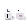 Letter Acrylic European Beads OPDL-R050-10mm-L-3