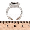 Shell Shape 304 Stainless Steel Cuff Ring Components SA-CBA098D-03P-D-3