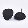 Spray Painted Iron Stud Earring Findings IFIN-S703-15A-1