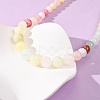 Dyed Round Natural Green Jade Graduated Beaded Necklaces GG-CBAA808-05P-D-3