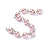 Handmade Dyed Glass Pearl Beaded Chains AJEW-JB00487-04-2