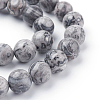 Natural Map Stone/Picasso Stone/Picasso Jasper Beads Strands X-G-G047-10mm-3