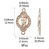 Religion Alloy Connector Charms with Crystal Rhinestone FIND-YW0003-47-5