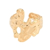304 Stainless Steel Textured Open Cuff Rings RJEW-C095-08B-G-2