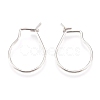 304 Stainless Steel Hoop Earrings Findings STAS-H436-02S-2