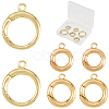 6Pcs 3 Styles Brass Spring Gate Clasps KK-SC0007-09-1