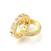Brass Micro Pave Clear Cubic Zirconia Beads KK-V008-14A-G-2
