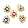 Rack Plating Brass Micro Pave Cubic Zirconia Pendants KK-H486-22G-1