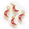 Brass Micro Pave Cubic Zirconia Charms ZIRC-G150-08G-01-1