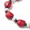 Synthetic Turquoise & Glass Seed Beads Bracelets BJEW-JB12170-02-4