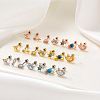 316L Stainless Steel Cubic Zirconia Cartilage Earrings for Women WGF6ABA-06-3