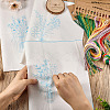 3Pcs 3 Style Vase & Flower Pattern DIY Display Decoration Embroidery Beginner Kit DIY-TA0006-16-6