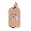 Ion Plating(IP) 304 Stainless Steel Pendants STAS-O127-C06-2