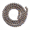 Electroplate Transparent Glass Beads Strands GLAA-T032-T4mm-AB02-3