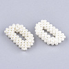 Handmade ABS Plastic Imitation Pearl Woven Beads FIND-T039-18-D-3