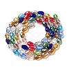 Electroplate Glass Beads Strands EGLA-D015-12x8mm-38-2