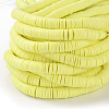 Flat Round Handmade Polymer Clay Beads CLAY-R067-8.0mm-23-4