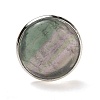 Natural Fluorite Round Adjustable Rings RJEW-K371-09S-22-3