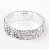 4 Row stretch Rhinestone Bracelet B115-4-1