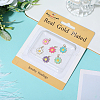 6Pcs 6 Colors Brass Enamel Pendants KK-BBC0021-50-6