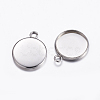 Non-Tarnish 304 Stainless Steel Pendant Cabochon Settings X-STAS-K146-054-14mm-1
