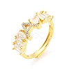 26Pcs 26 Style Initial Letter A~Z Clear Cubic Zirconia Adjustable Rings Set RJEW-Q781-17G-2