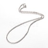 Non-Tarnish 304 Stainless Steel Rolo Chain Necklaces X-NJEW-JN01228-02-2