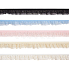 25 Yards 5 Colors Double Tiers Pleated Chiffon Polyester Ribbons ORIB-CW0001-01-1