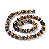 Natural Tiger Eye Round Bead Strands G-L411-07-8mm-2
