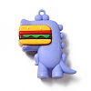 Dinosaur with Hamburger Shape PVC Pendants KY-E012-03C-2