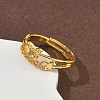 Brass Micro Pave Cubic Zirconia Finger Rings RJEW-H258-13G-3