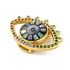 Brass Micro Pave Cubic Zirconia Slide Charms LS-KK-A232-01D-2
