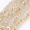 Electroplate Glass Beads Strands X-GLAA-K027-HR-A01-1