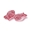 Transparent Spray Painted Glass Beads GLAA-I050-10I-2
