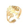 304 Stainless Steel Adjustable Cuff Rings RJEW-L129-03G-3