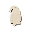 Christmas Single Face Printed Wood Big Pendants WOOD-H102-01H-3