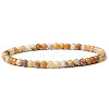 4mm Round Natural Crazy Agate Beads Bracelet for Men KG3069-14-1