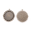 Tibetan Style Oval Pendant Cabochon Settings X-TIBE-473-AB-NR-2