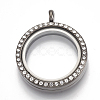 Alloy Magnetic Locket Pendants PALLOY-T052-23-2