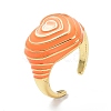 Brass Enamel Cuff Rings RJEW-P023-21G-2