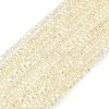 Electroplate Glass Beads Strands GLAA-Q105-03-04-1