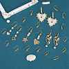 10 Pairs Brass Micro Pave Clear Cubic Zirconia Earring Hooks ZIRC-SZ0005-20-5