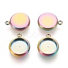 Ion Plating(IP) 304 Stainless Steel Pendant Cabochon Settings STAS-K202-03D-M-3