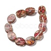 Dyed Natural Imperial Jasper with Resin Beads Strands G-G083-A03-01-2