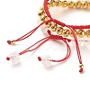 Natural Crackle Quartz & Lava Rock Braided Bead Bracelets Set BJEW-JB07212-04-8