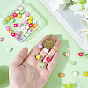 54Pcs 9 Colors Baking Paint Alloy Handmade Beads FIND-SC0020-42-3