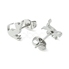 Non-Tarnish Cute Little Animal Theme 304 Stainless Steel Stud Earrings EJEW-B041-02D-P-2